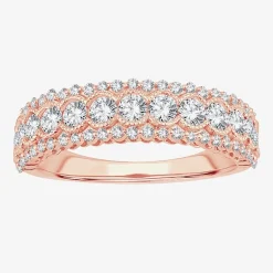Womens 1 CT. T.W. Natural White Diamond 10K Gold Anniversary Band