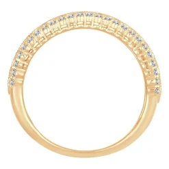 Womens 1 CT. T.W. Natural White Diamond 10K Gold Anniversary Band