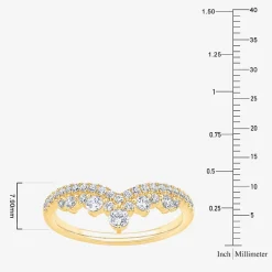 Womens 1/2 CT. T.W. Natural White Diamond 10K Gold Wedding Band