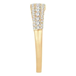 Womens 1/2 CT. T.W. Natural White Diamond 10K Gold Cushion Halo Bridal Set