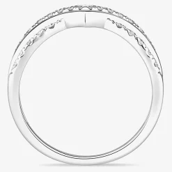 Womens 1/2 CT. T.W. Natural White Diamond 10K Gold Chevron Wedding Band