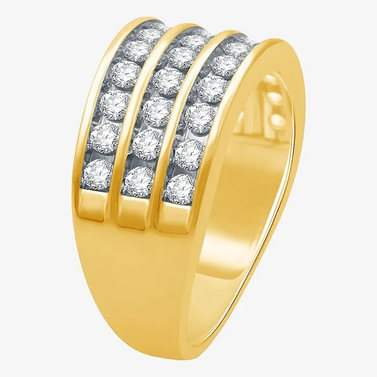 Womens 1 CT. T.W. Natural White Diamond 10K Gold Anniversary Band