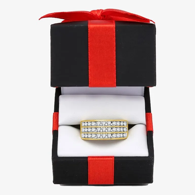 Womens 1 CT. T.W. Natural White Diamond 10K Gold Anniversary Band