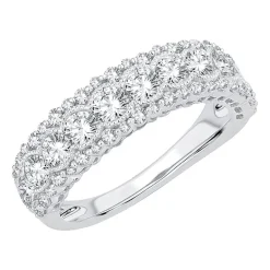 Womens 1 1/2 CT. T.W. Natural White Diamond 10K Gold Anniversary Band