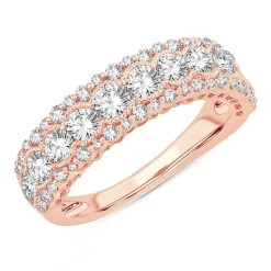 Womens 1 1/2 CT. T.W. Natural White Diamond 10K Gold Anniversary Band