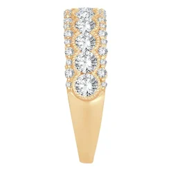 Womens 1 1/2 CT. T.W. Natural White Diamond 10K Gold Anniversary Band