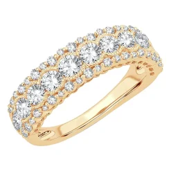Womens 1 1/2 CT. T.W. Natural White Diamond 10K Gold Anniversary Band