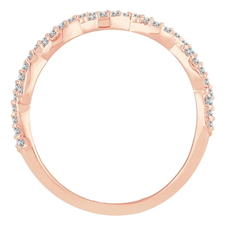 Womens 1/6 CT. T.W. Natural White Diamond 10K Gold Wedding Band