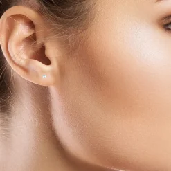 Women's Cubic Zirconia 14K Gold 6 Pair Earring Set