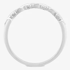 Womens Diamond Accent Natural White Diamond 10K Gold Anniversary Wedding Band