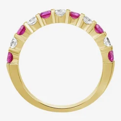 Womens Gemstone & 1/2 CT. T.W. Lab-Grown Diamond 10K Gold 2.5MM  Band