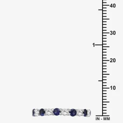 Womens Gemstone & 1/2 CT. T.W. Lab-Grown Diamond 10K Gold 2.5MM  Band
