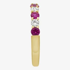 Womens Gemstone & 1/2 CT. T.W. Lab-Grown Diamond 10K Gold 2.5MM  Band