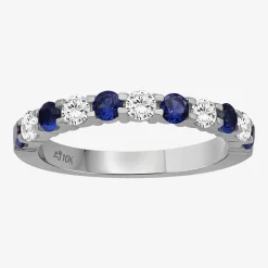 Womens Gemstone & 1/2 CT. T.W. Lab-Grown Diamond 10K Gold 2.5MM  Band
