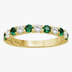 Womens Gemstone & 1/2 CT. T.W. Lab-Grown Diamond 10K Gold 2.5MM  Band