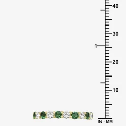 Womens Gemstone & 1/2 CT. T.W. Lab-Grown Diamond 10K Gold 2.5MM  Band