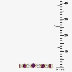 Womens Gemstone & 1/2 CT. T.W. Lab-Grown Diamond 10K Gold 2.5MM  Band