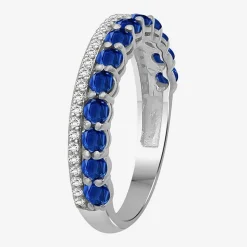 Womens Gemstone & 1/6 CT. T.W. Natural Diamond 10K Gold Band