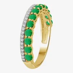 Womens Gemstone & 1/6 CT. T.W. Natural Diamond 10K Gold Band
