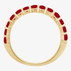 Womens Gemstone & 1/6 CT. T.W. Natural Diamond 10K Gold Band