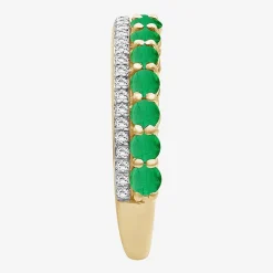 Womens Gemstone & 1/6 CT. T.W. Natural Diamond 10K Gold Band