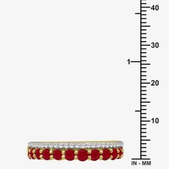 Womens Gemstone & 1/6 CT. T.W. Natural Diamond 10K Gold Band