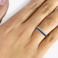Womens Gemstone & 1/6 CT. T.W. Natural Diamond 10K Gold Band
