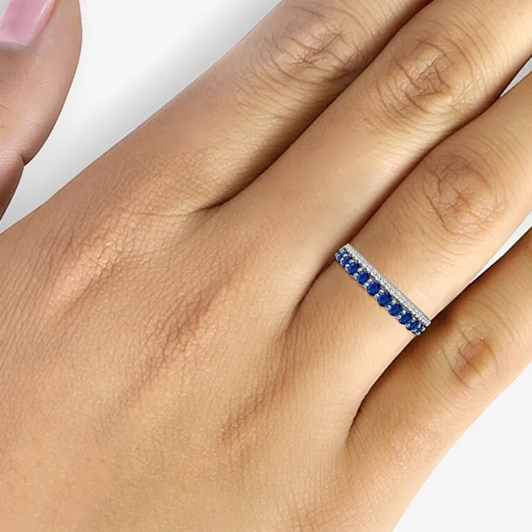 Womens Gemstone & 1/6 CT. T.W. Natural Diamond 10K Gold Band