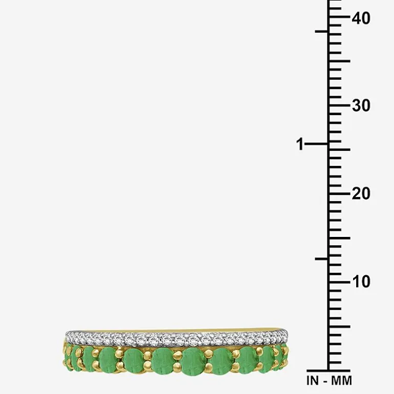 Womens Gemstone & 1/6 CT. T.W. Natural Diamond 10K Gold Band