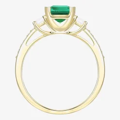 Womens Gemstone 14K Gold Over Silver Halo Delicate Cocktail Ring