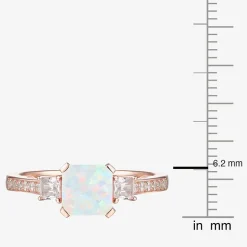 Womens Gemstone 14K Gold Over Silver Halo Delicate Cocktail Ring