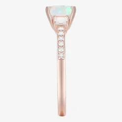 Womens Gemstone 14K Gold Over Silver Halo Delicate Cocktail Ring