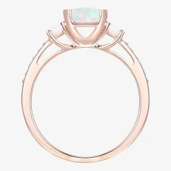 Womens Gemstone 14K Gold Over Silver Halo Delicate Cocktail Ring