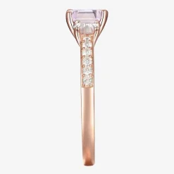 Womens Gemstone 14K Gold Over Silver Halo Delicate Cocktail Ring