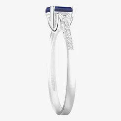 Womens Gemstone 14K Gold Over Silver Halo Delicate Cocktail Ring