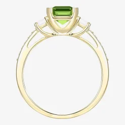 Womens Gemstone 14K Gold Over Silver Halo Delicate Cocktail Ring