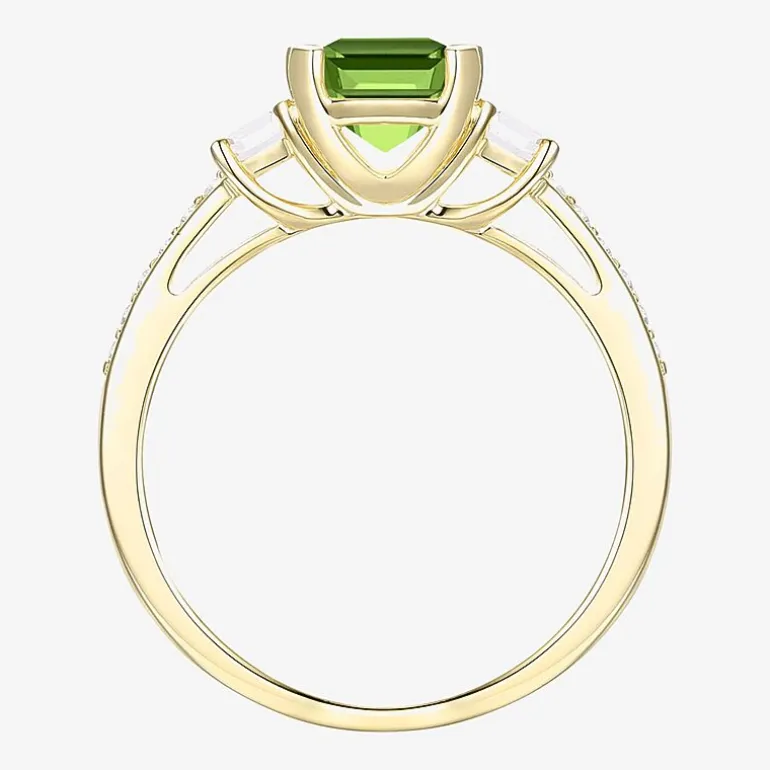 Womens Gemstone 14K Gold Over Silver Halo Delicate Cocktail Ring