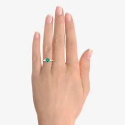 Womens Gemstone 14K Gold Over Silver Halo Delicate Cocktail Ring