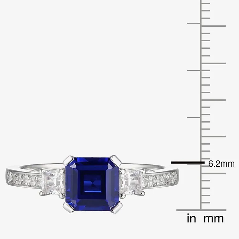 Womens Gemstone 14K Gold Over Silver Halo Delicate Cocktail Ring