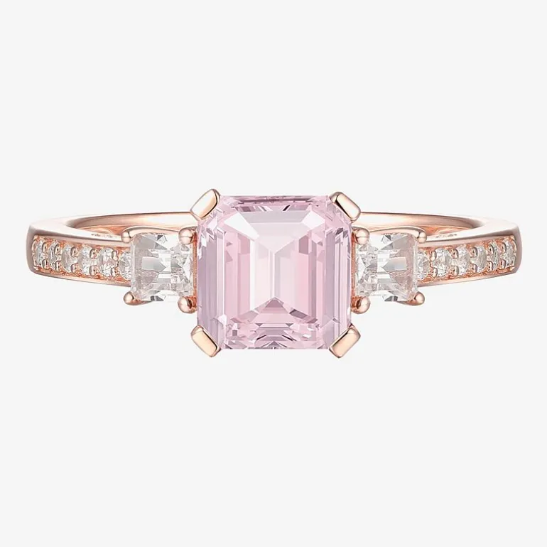 Womens Gemstone 14K Gold Over Silver Halo Delicate Cocktail Ring