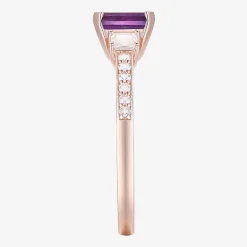 Womens Gemstone 14K Gold Over Silver Halo Delicate Cocktail Ring