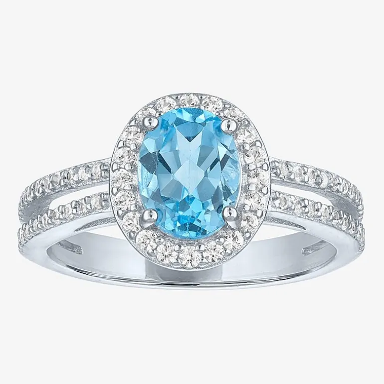 Womens Genuine Blue Topaz Sterling Silver 3-pc. Jewelry Set
