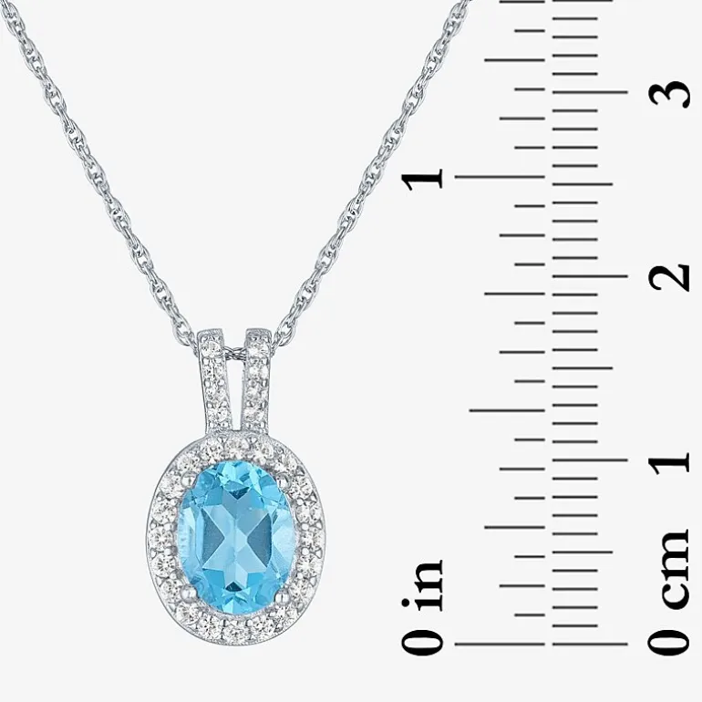 Womens Genuine Blue Topaz Sterling Silver 3-pc. Jewelry Set