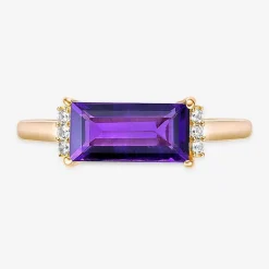 Womens Genuine Semi Precious Stone18K Gold Over Silver Cocktail Ring