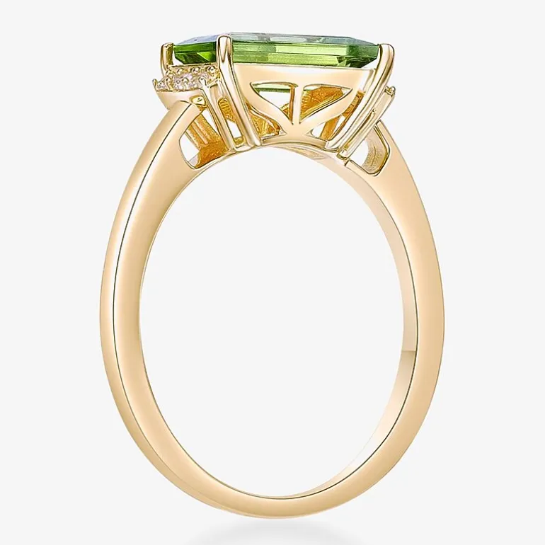 Womens Genuine Semi Precious Stone18K Gold Over Silver Cocktail Ring