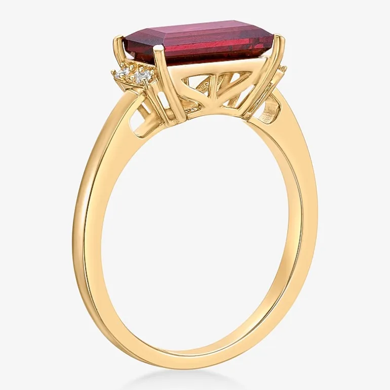 Womens Genuine Semi Precious Stone18K Gold Over Silver Cocktail Ring