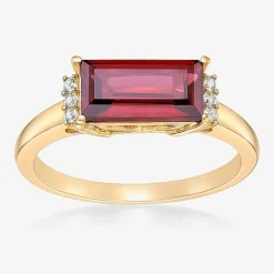 Womens Genuine Semi Precious Stone18K Gold Over Silver Cocktail Ring