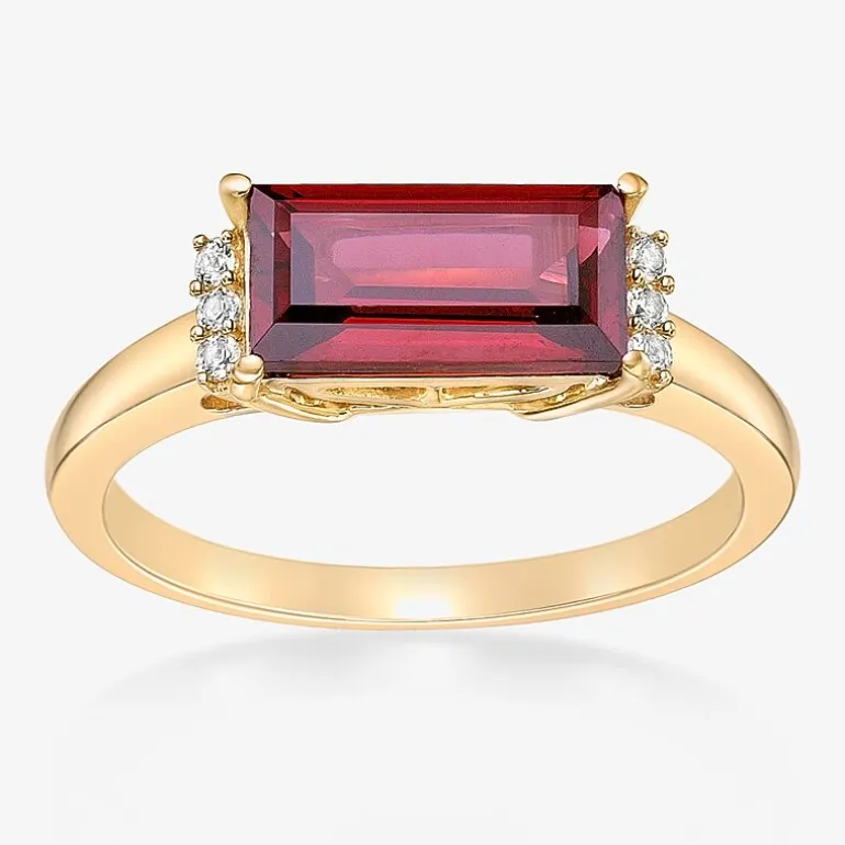 Womens Genuine Semi Precious Stone18K Gold Over Silver Cocktail Ring