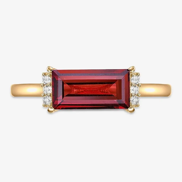 Womens Genuine Semi Precious Stone18K Gold Over Silver Cocktail Ring