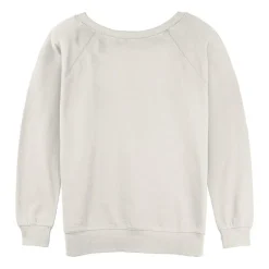 Womens Juniors Crew Neck Long Sleeve Sweatshirt
